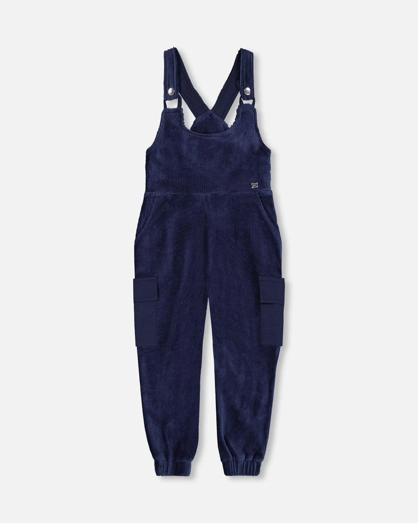 Navy Blue Corduroy Sretch Overalls