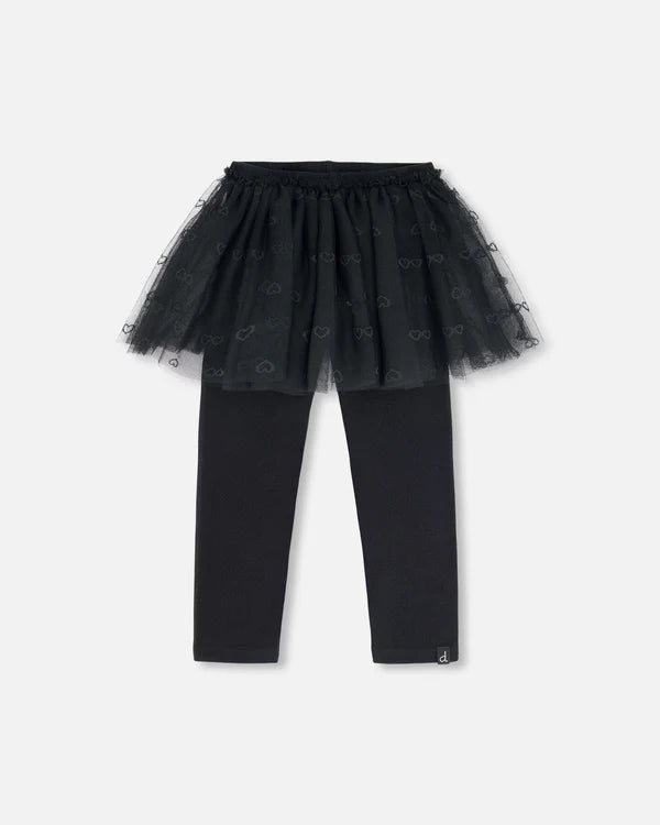 Black Tulle Legging Skirt Set