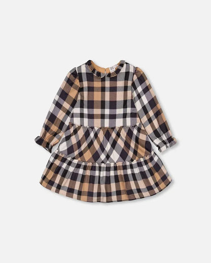 Chelsea Caramel Plaid Dress