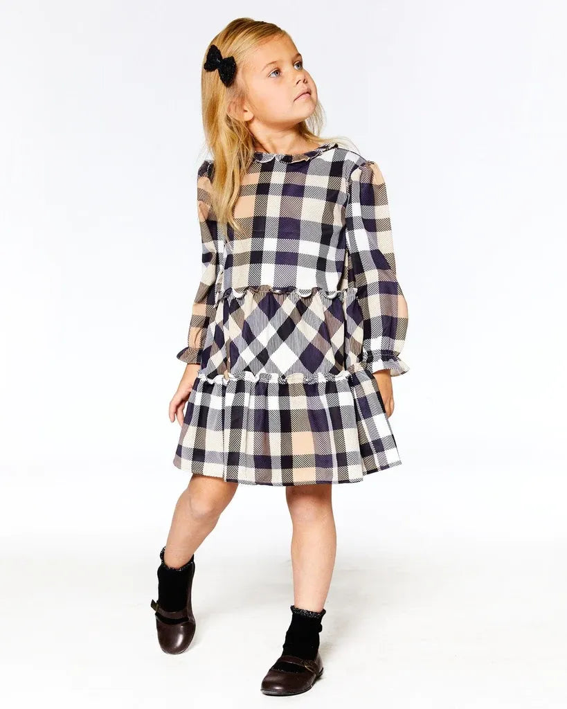 Chelsea Caramel Plaid Dress