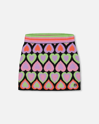 I 'Heart' Multicolored Skirt Set